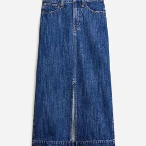 NWT J Crew Denim Midi Skirt in Rinse Wash 29 8